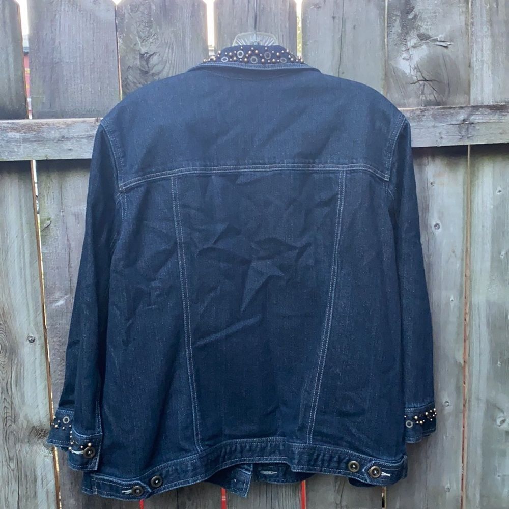 Ruby Rd. Denim jacket sz. Large petite - Picture 3 of 3